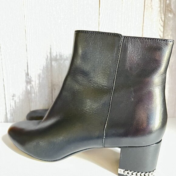 Michael Kors Sabrina Mid Bootie Ankle Boots Leather Black Women's Shoes Sz 7M - Picture 3 of 16
